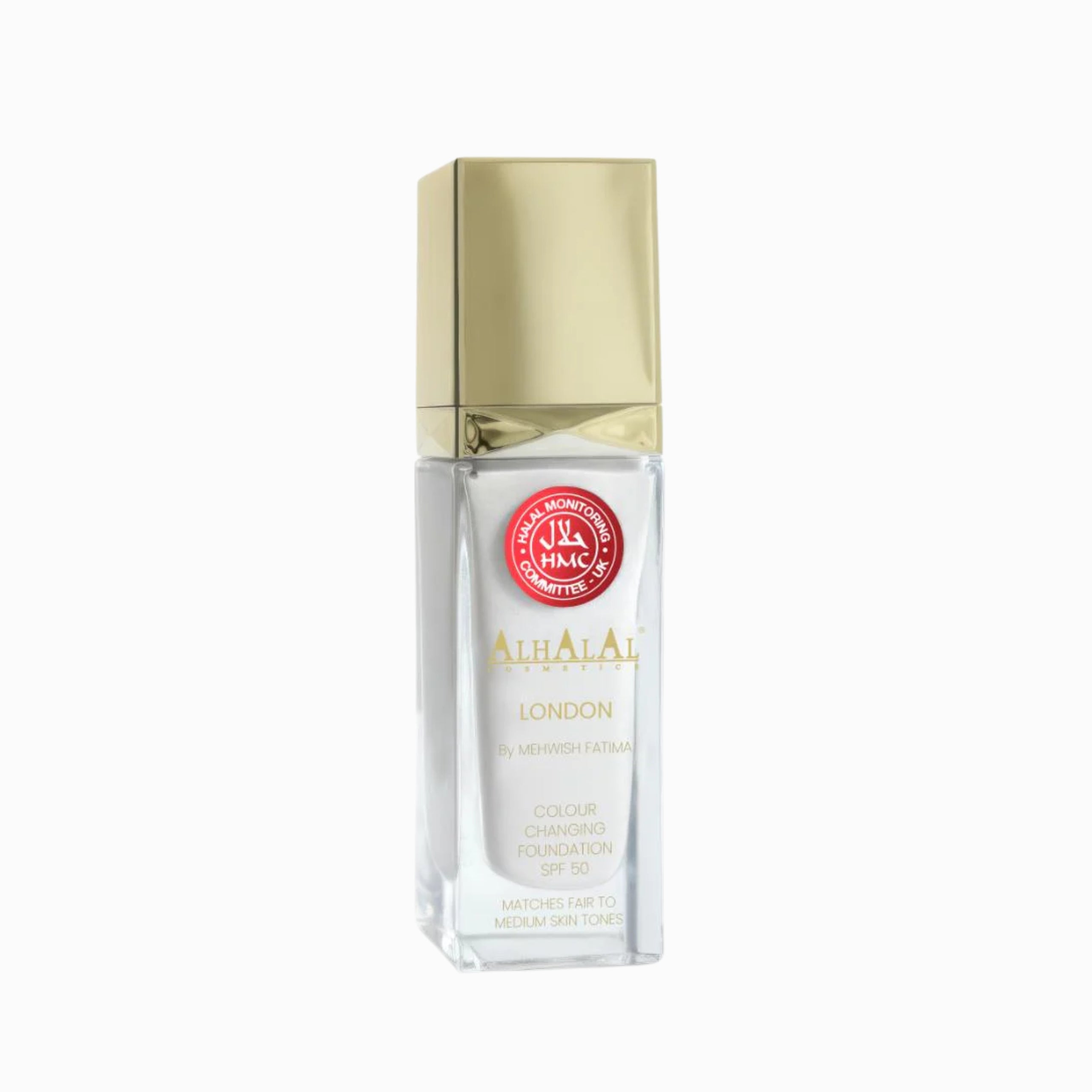 ALHALAL COSMETICS COLOR CHANGING FOUNDATION WITH SPF 50
