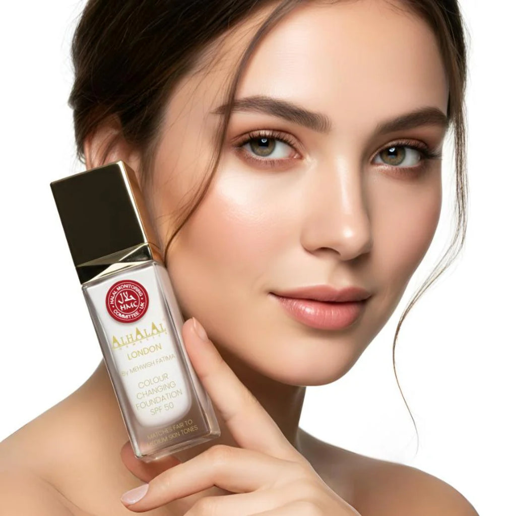 ALHALAL COSMETICS COLOR CHANGING FOUNDATION WITH SPF 50