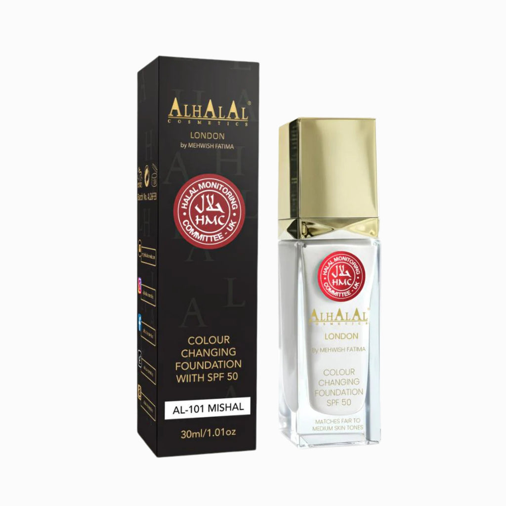 ALHALAL COSMETICS COLOR CHANGING FOUNDATION WITH SPF 50