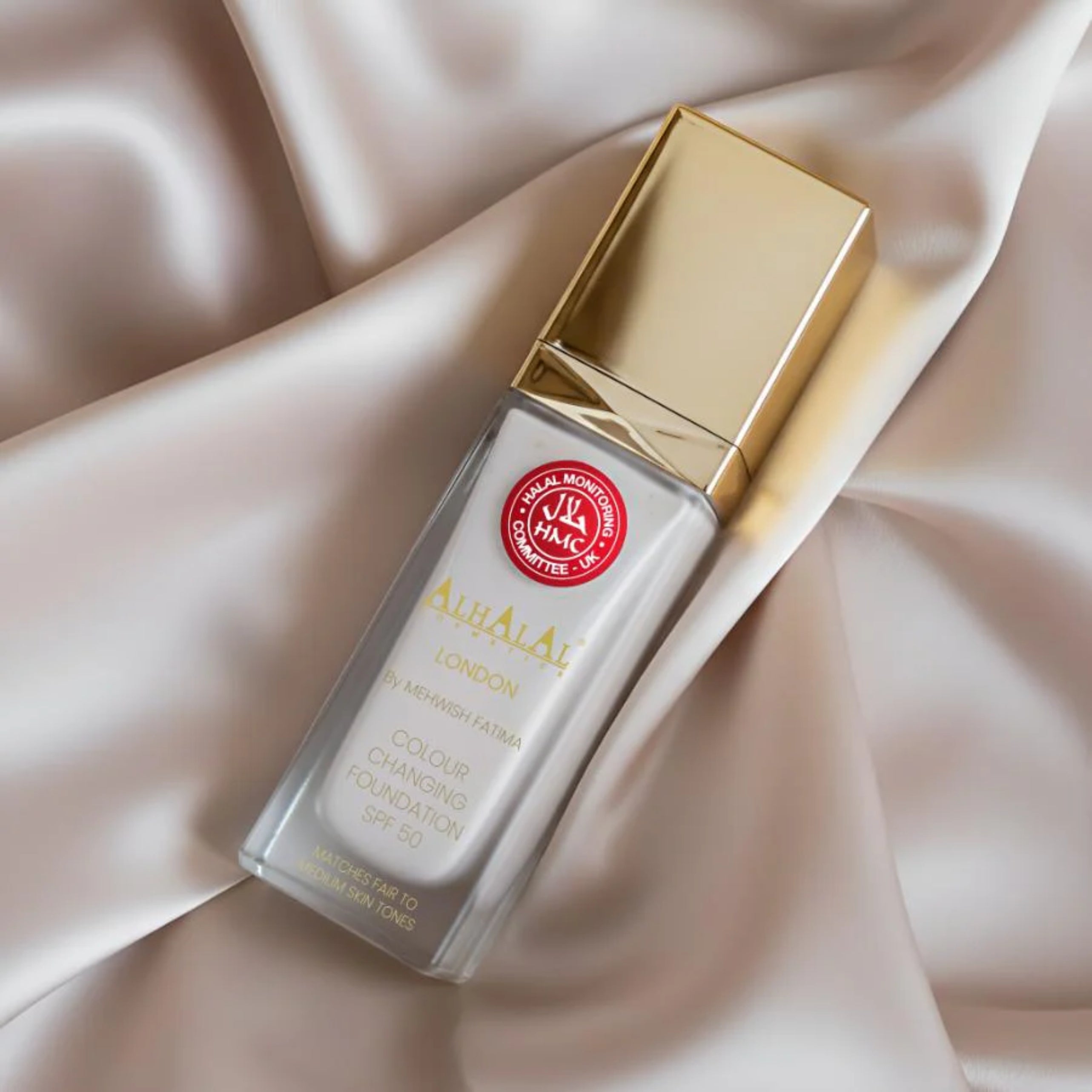 ALHALAL COSMETICS COLOR CHANGING FOUNDATION WITH SPF 50