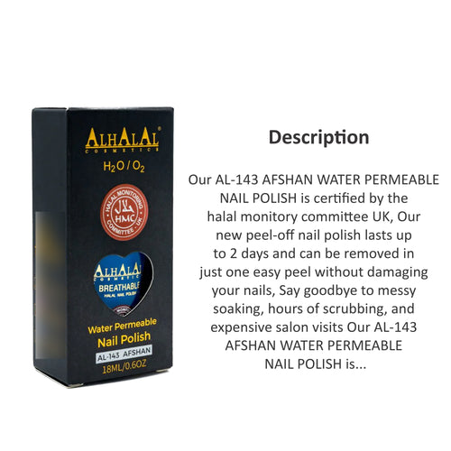 ALHALAL COSMETICS AFSHAN WATER PERMEABLE NAIL POLISH 18ML AL-143