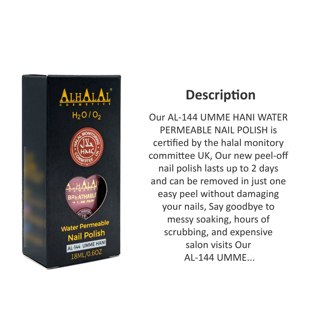 ALHALAL COSMETIC UMME HANI WATER PERMEABLE NAIL POLISH 18ML AL-144