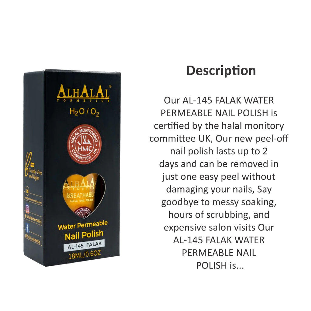 ALHALAL COSMETICS FALAK WATER PERMEABLE NAIL POLISH 18ML AL-145