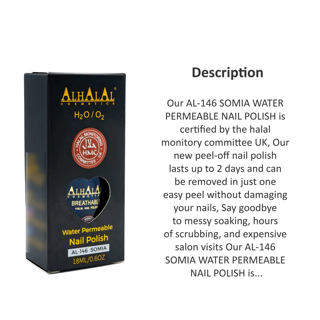 ALHALAL COSMETICS SOMIA WATER PERMEABLE NAIL POLISH 18ML AL-146