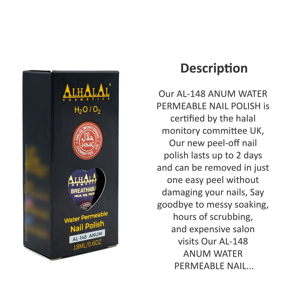 ALHALAL COSMETICS ANUM WATER PERMEABLE NAIL POLISH 18ML AL-148