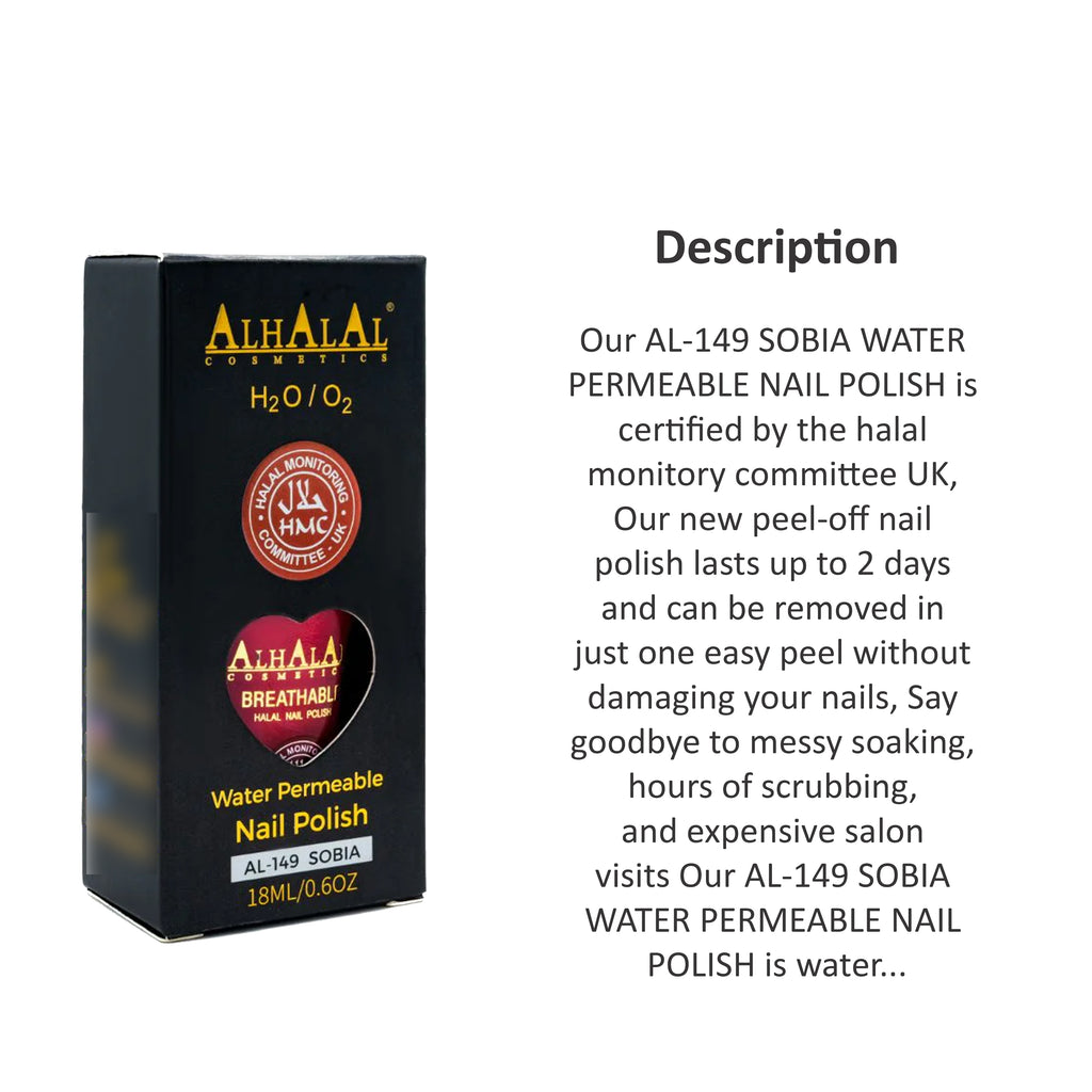 ALHALAL COSMETICS SOBIA WATER PERMEABLE NAIL POLISH 18ML AL-149