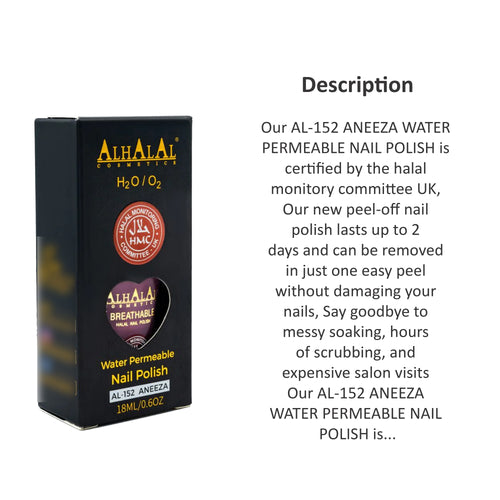 ALHALAL COSMETICS ANEEZA WATER PERMEABLE NAIL POLISH 18ML AL-152