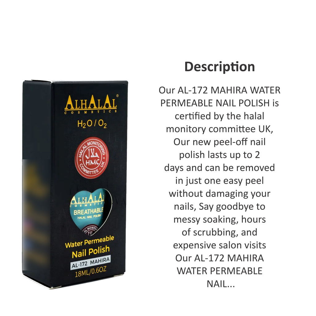 ALHALAL COSMETICS MAHIRA WATER PERMEABLE NAIL POLISH 18ML AL-172