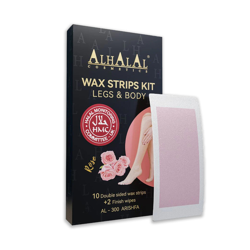 ALHALAL COSMETICS ARISHFA LEGS & BODY WAX STRIPS (AL-300/ ROSE)
