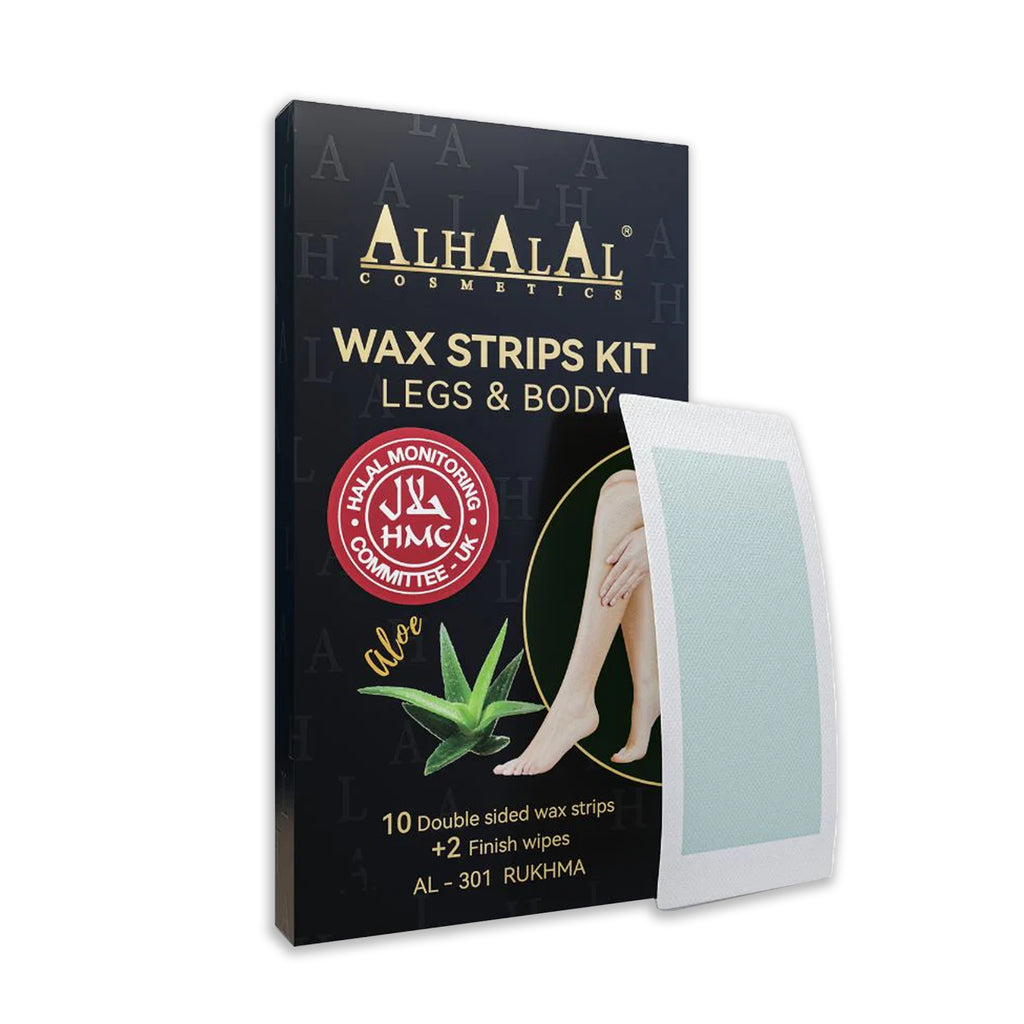 ALHALAL COSMETICS RUKHMA LEGS & BODY WAX STRIPS (AL-301 /ALOE VERA)