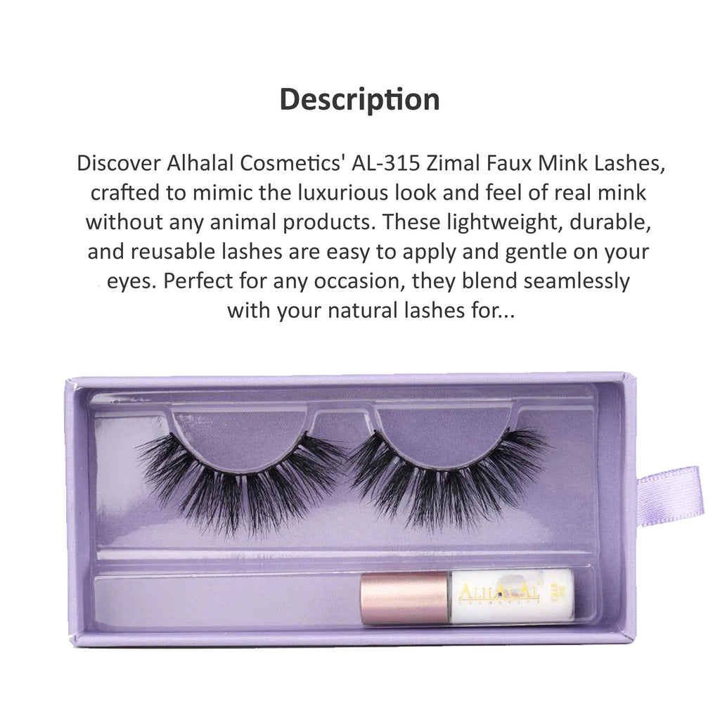 ALHALAL COSMETICS ZIMAL (3D631) FAUX MINK LASHES AL-315