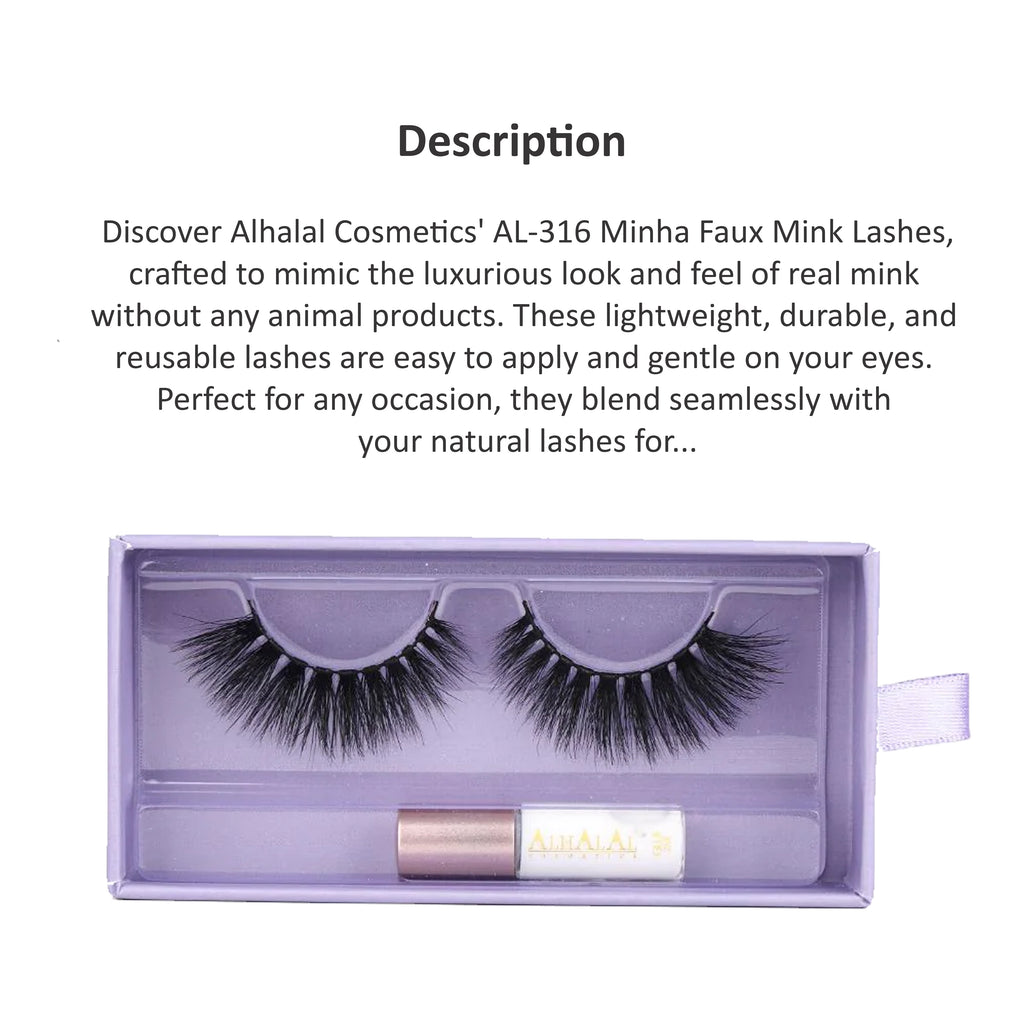 ALHALAL COSMETICS MINHA (3D630) FAUX MINK LASHES AL-316