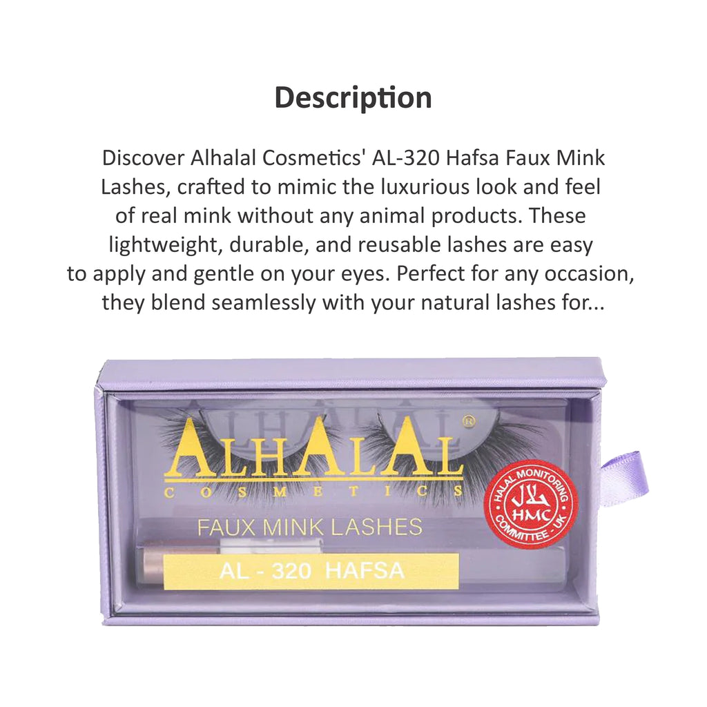 ALHALAL COSMETICS HAFSA (3D150) FAUX MINK LASHES AL-320