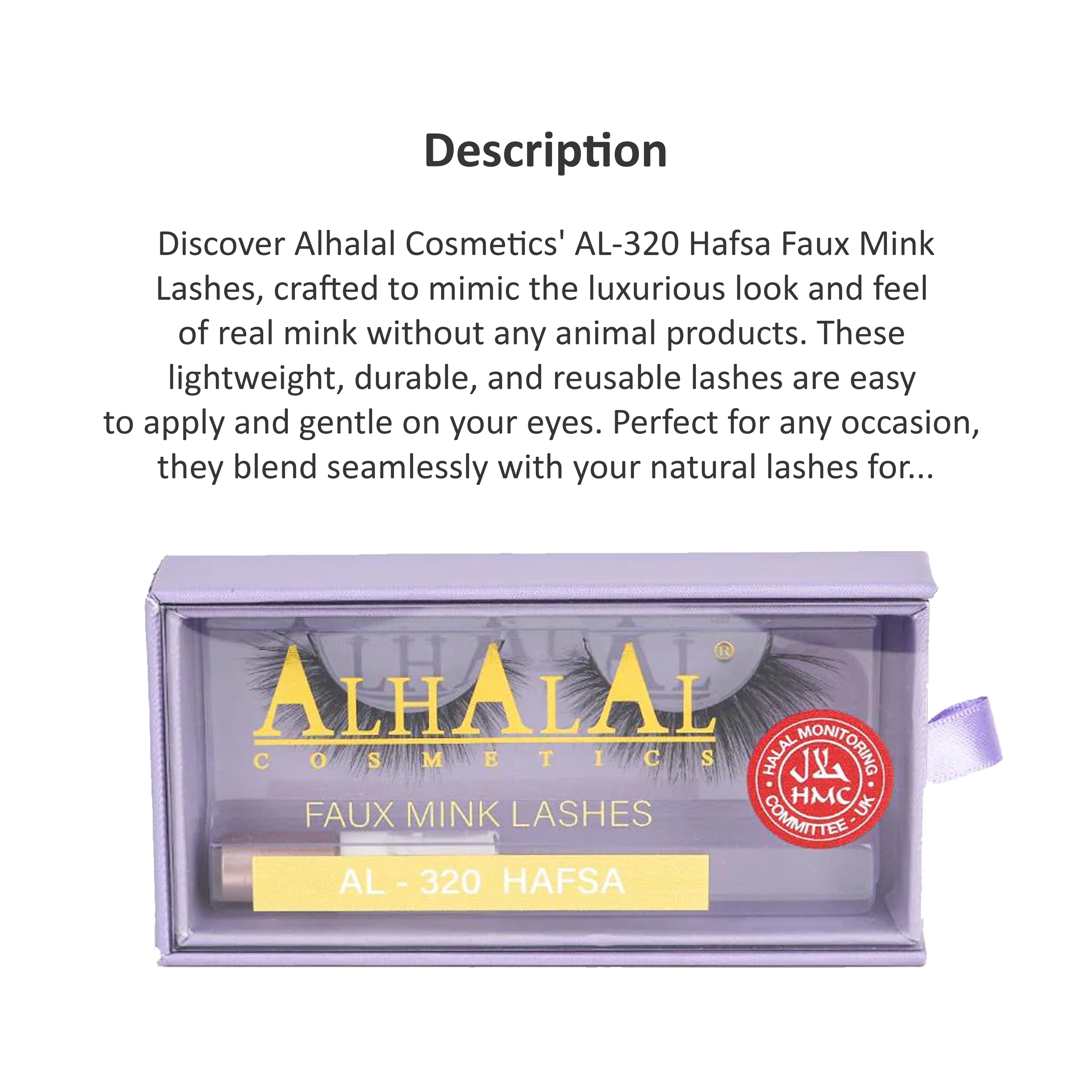 ALHALAL COSMETICS HAFSA (3D150) FAUX MINK LASHES AL-320