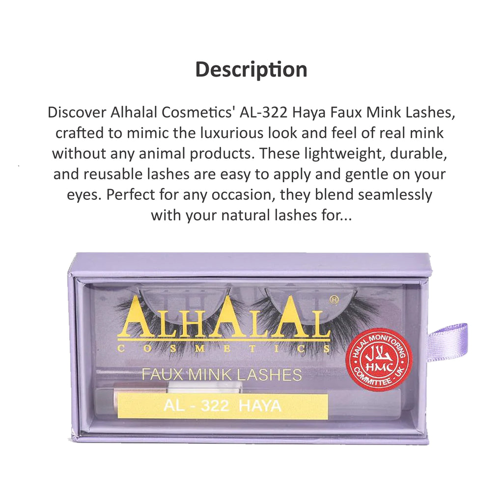 ALHALAL COSMETICS HAYA (D007) FAUX MINK LASHES AL-322