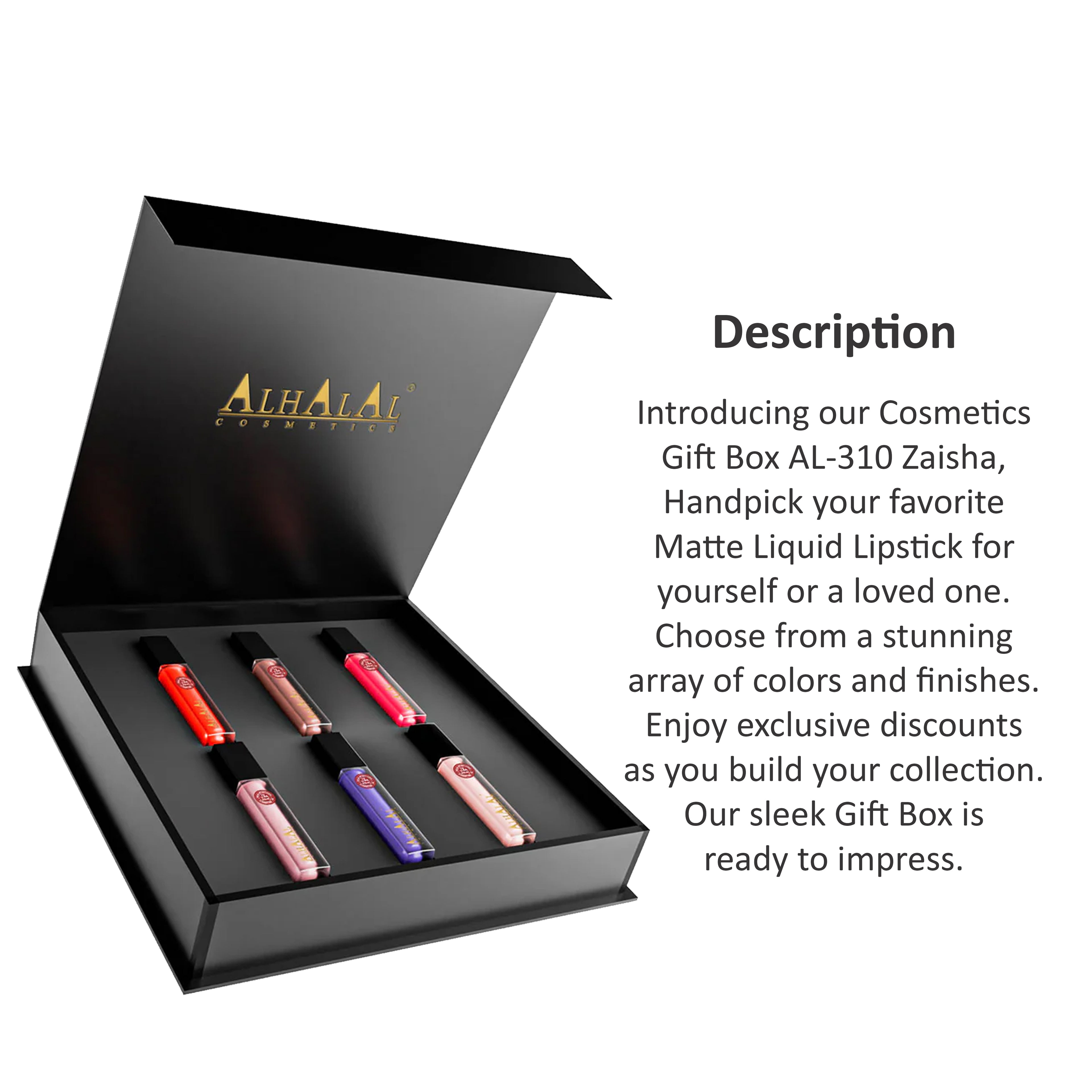 ALHALAL COSMETICS ZAISHA CUSTOMIZED GIFT BOX AL-310 (LIQUID LIPSTICK COLLECTION)