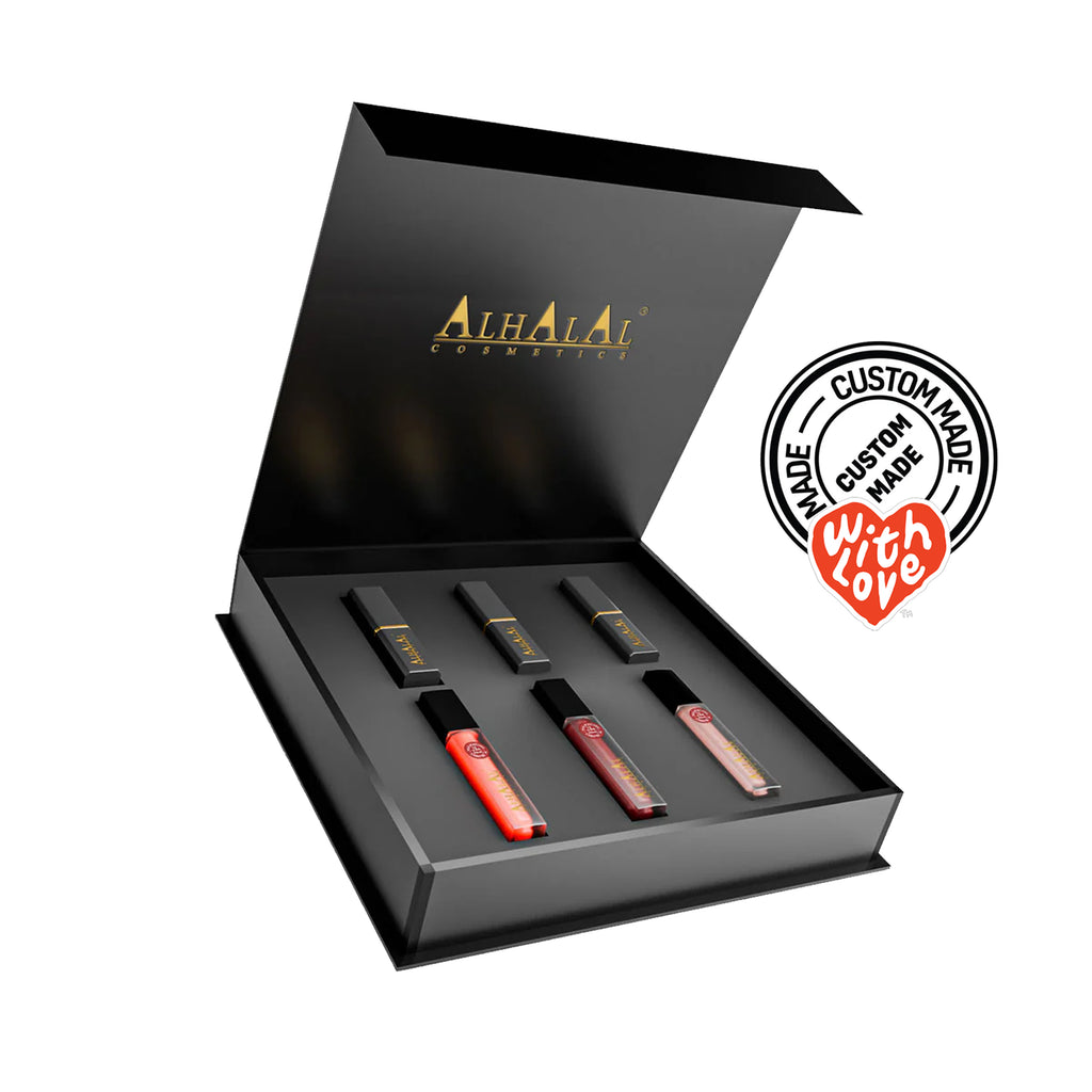 ALHALAL COSMETICS ESHMAL CUSTOMIZED GIFT BOX AL-311 (MIXED LIPSTCK/LIQUID LIPSTICK)