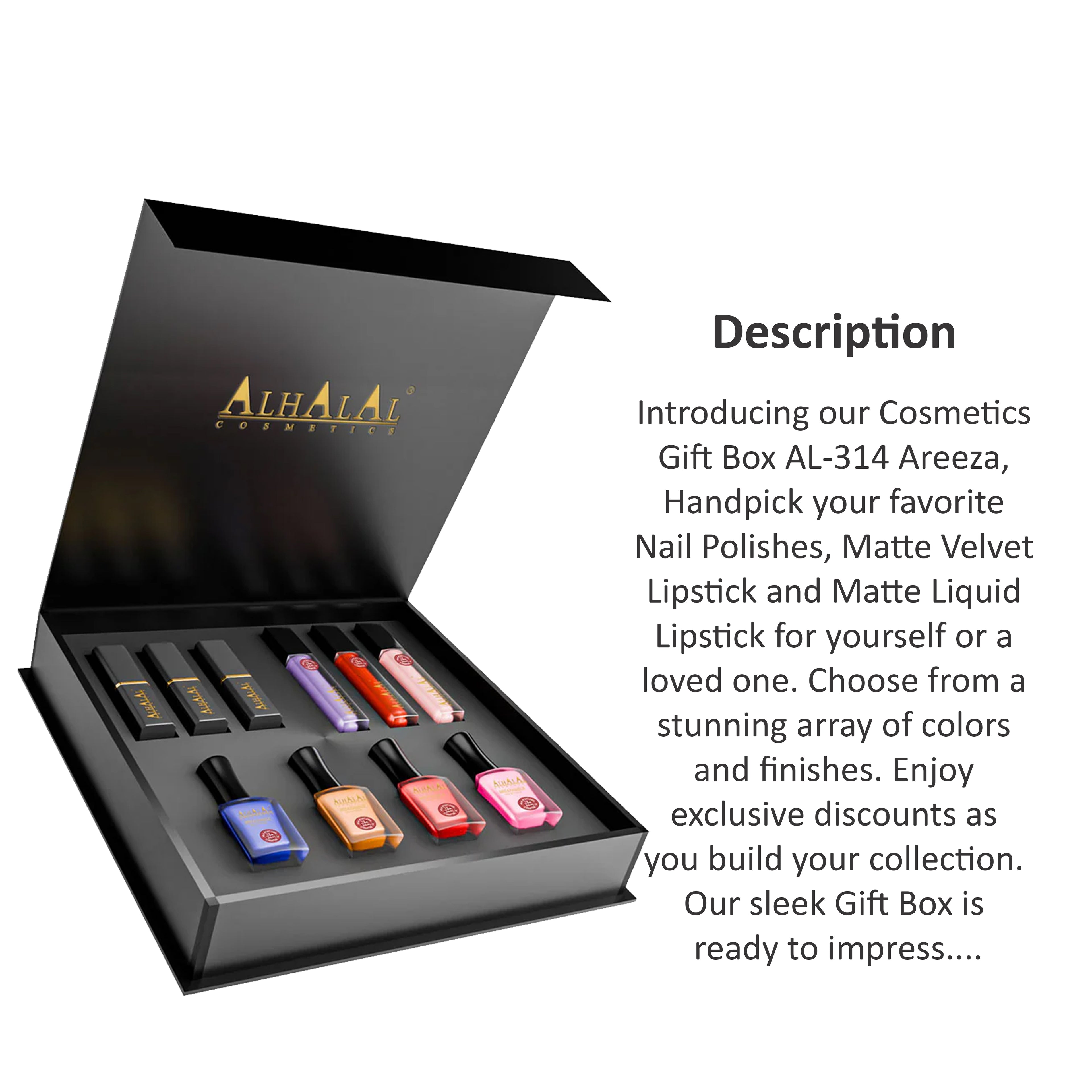 ALHALAL COSMETICS CUSTOMIZED AREEZA GIFT BOX AL-314 (MIXED COLLECTION)