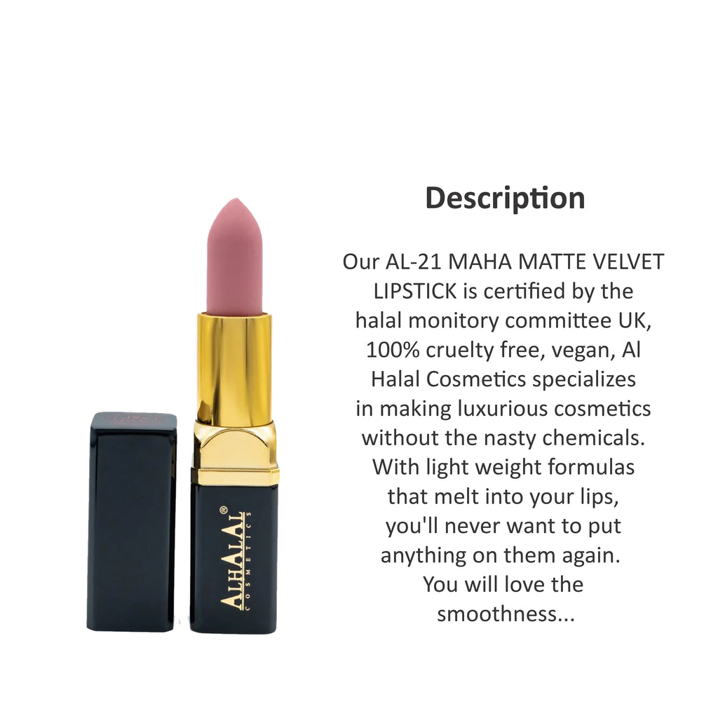 ALHALAL COMETICS MAHA MATTE VELVET LIPSTICK 4G AL-21