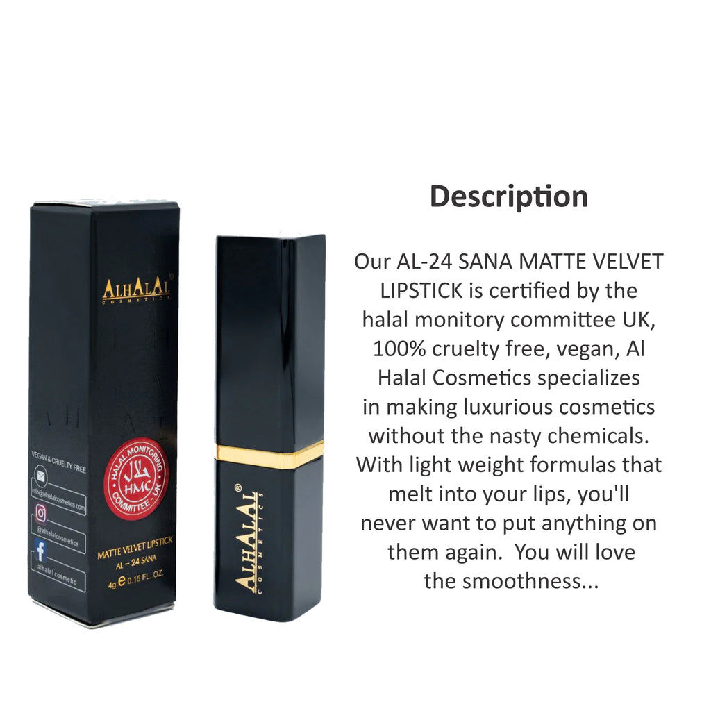 ALHALAL COSMETICS SANA MATTE VELVET LIPSTICK 4G AL-24