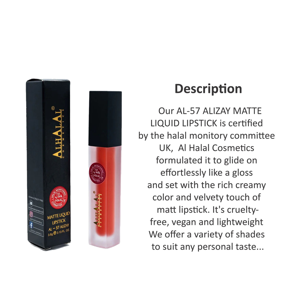 ALHALAL COSMETICS ALIZAY MATTE LIQUID LIPSTICK 3.5G AL-57