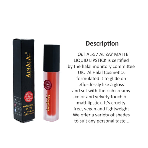 ALHALAL COSMETICS ALIZAY MATTE LIQUID LIPSTICK 3.5G AL-57
