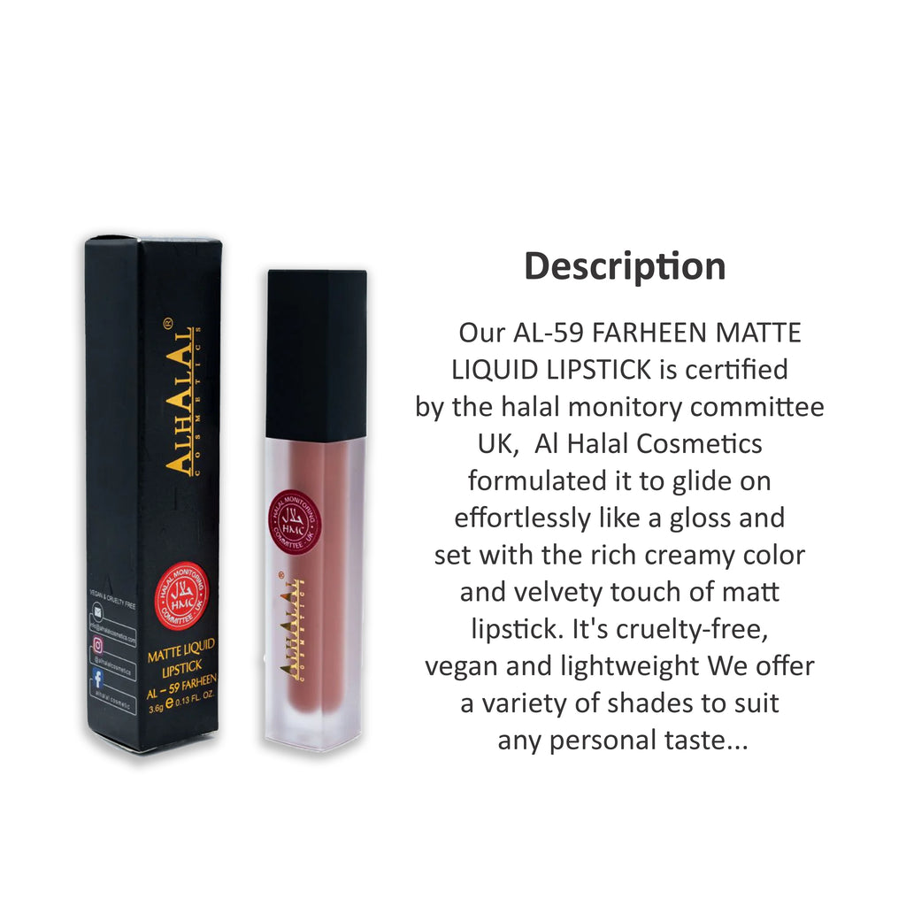 ALHALAL COSMETICS FARHEEN MATTE LIQUID LIPSTICK 3.6G AL-59